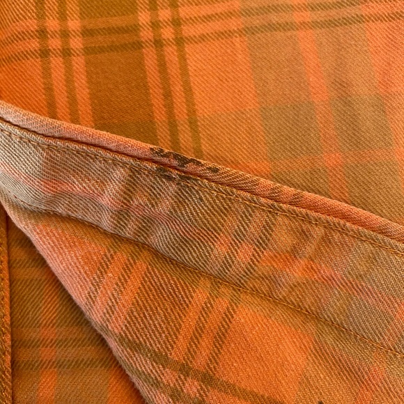 Pendleton - Surf Pendleton Cotton Orange Plaid Men’s XXL Long Sleeve Shirt - Picture 6 of 7